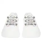 Tosca Blu Sneaker Fenice mit Perlen und Micro-Strass in Weiß-Schwarz – Bild 2