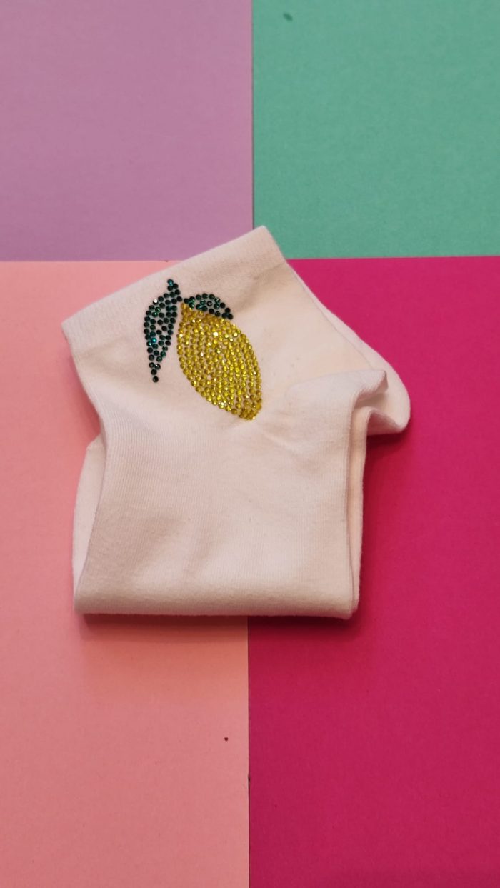 IMG-20250428-WA0011 Sneaker Socken Damen Zitrone weiss – Bild 1