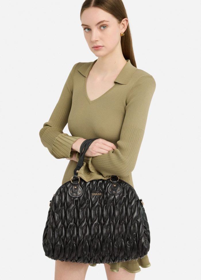 Mittelgroße Handtasche aus Matelassé – Bild 6