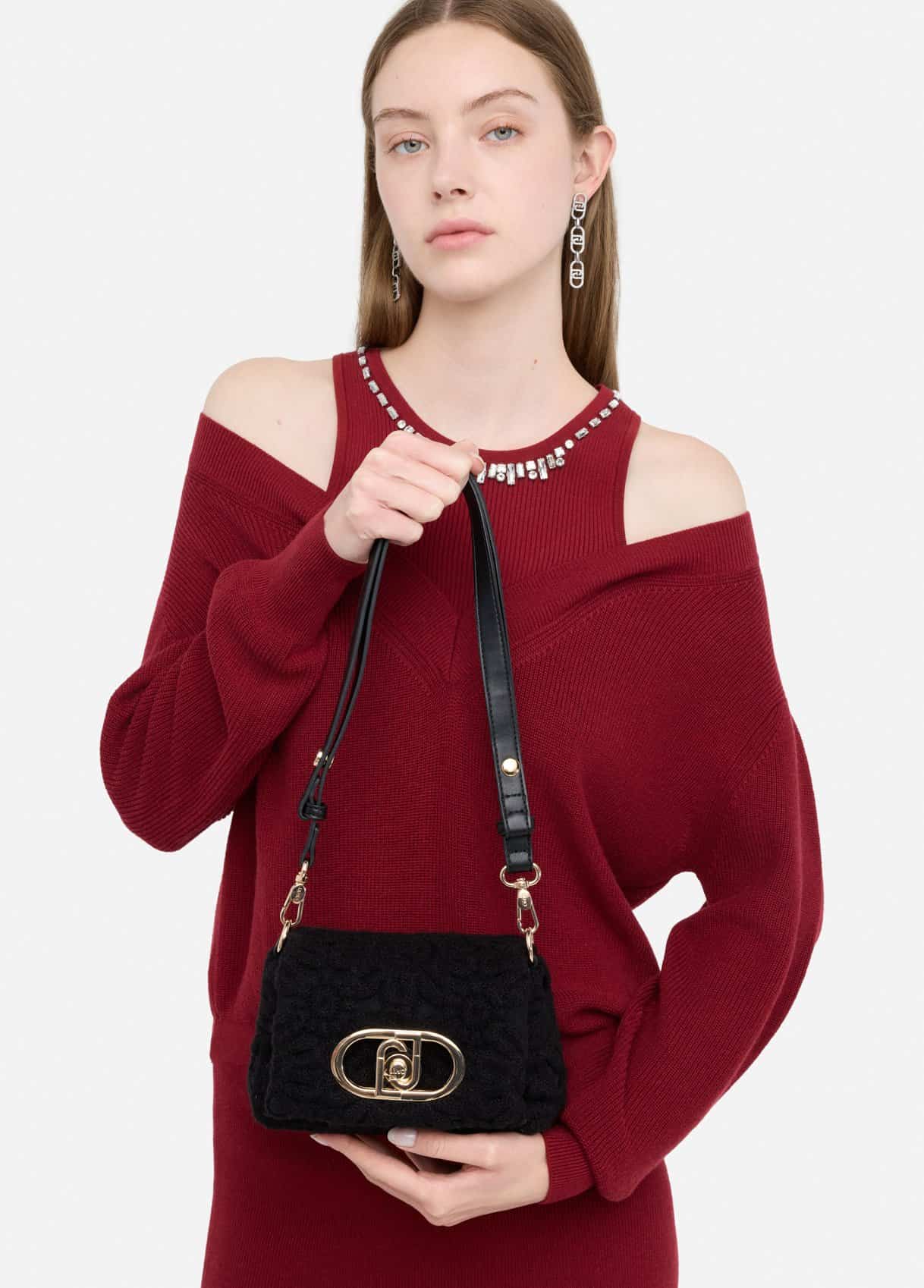 8059524069569---AF5269J041722222-I-AO-N-B-5-N Kleine Tasche LaPuffy mit Stickerei Schwarz – Bild 1