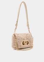 Kleine Tasche LaPuffy mit Stickerei – Weiß