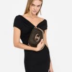 Kleine Tasche LaPuffy mit Strass Schwarz