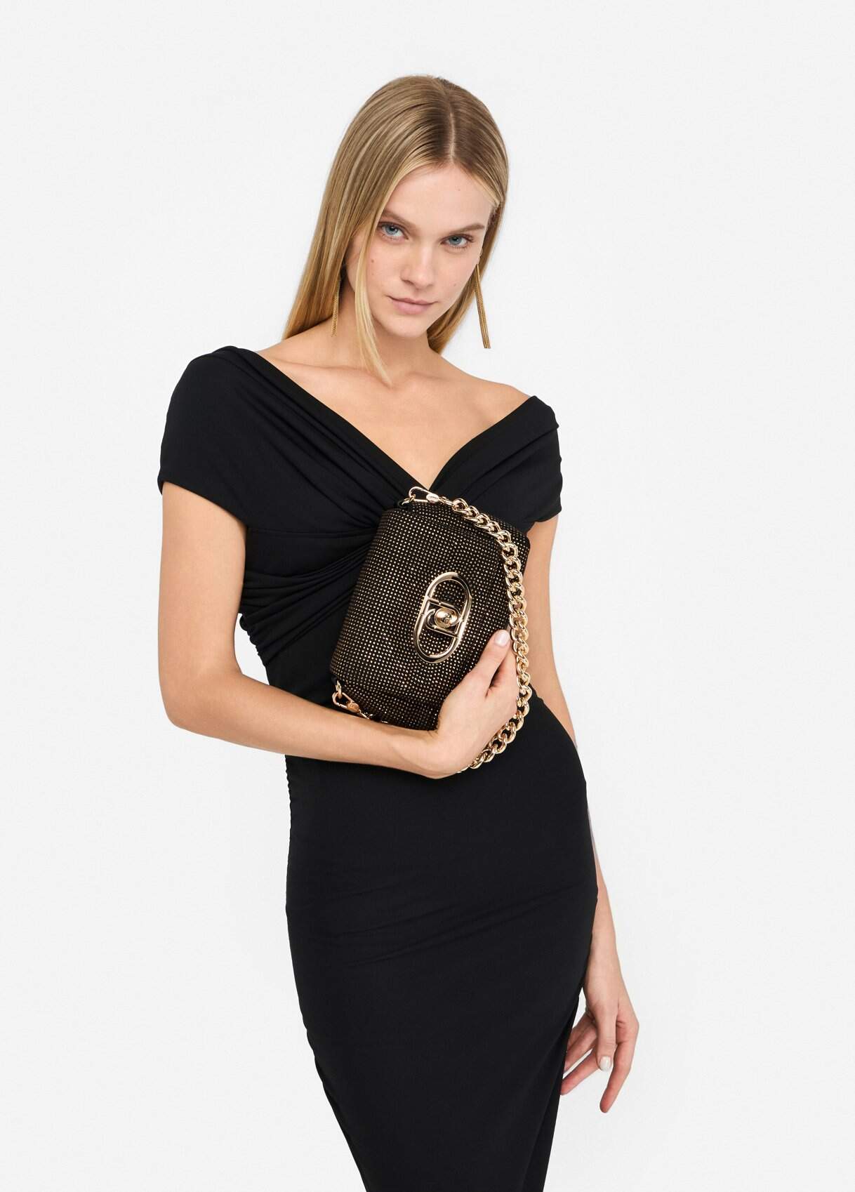 Kleine Tasche LaPuffy mit Strass Schwarz – Bild 1