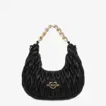 Quilted Hobo Bag – Schwarz