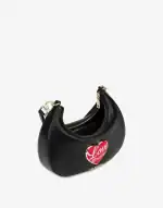 Hobo Bag mit Herz‑Logo – Schwarz – Bild 3