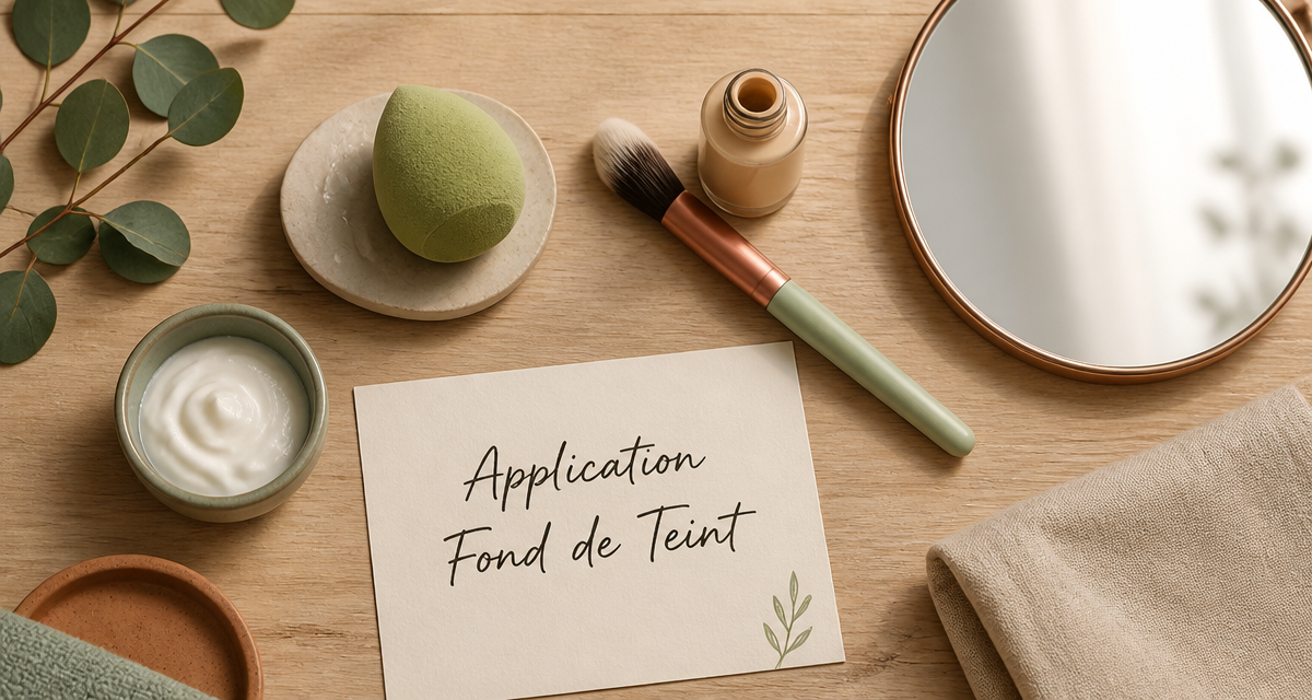 comment appliquer le fond de teint outils sur table