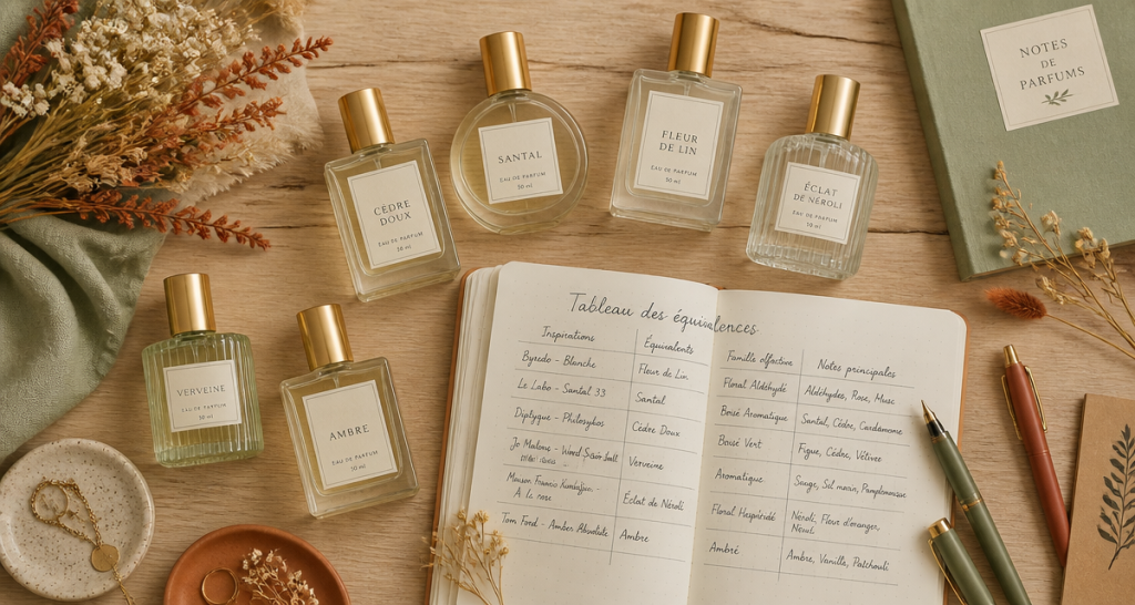 liste dupe #parfum action flacons et tableau équivalences