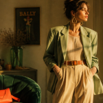 look annee 1980 femme blazer oversize épaulettes