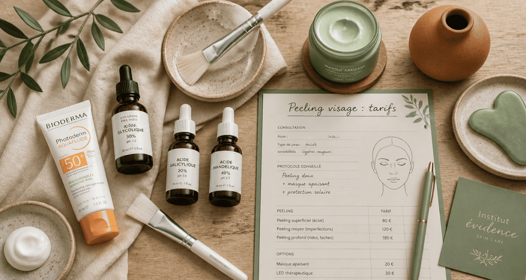 peeling visage prix objets et consultation