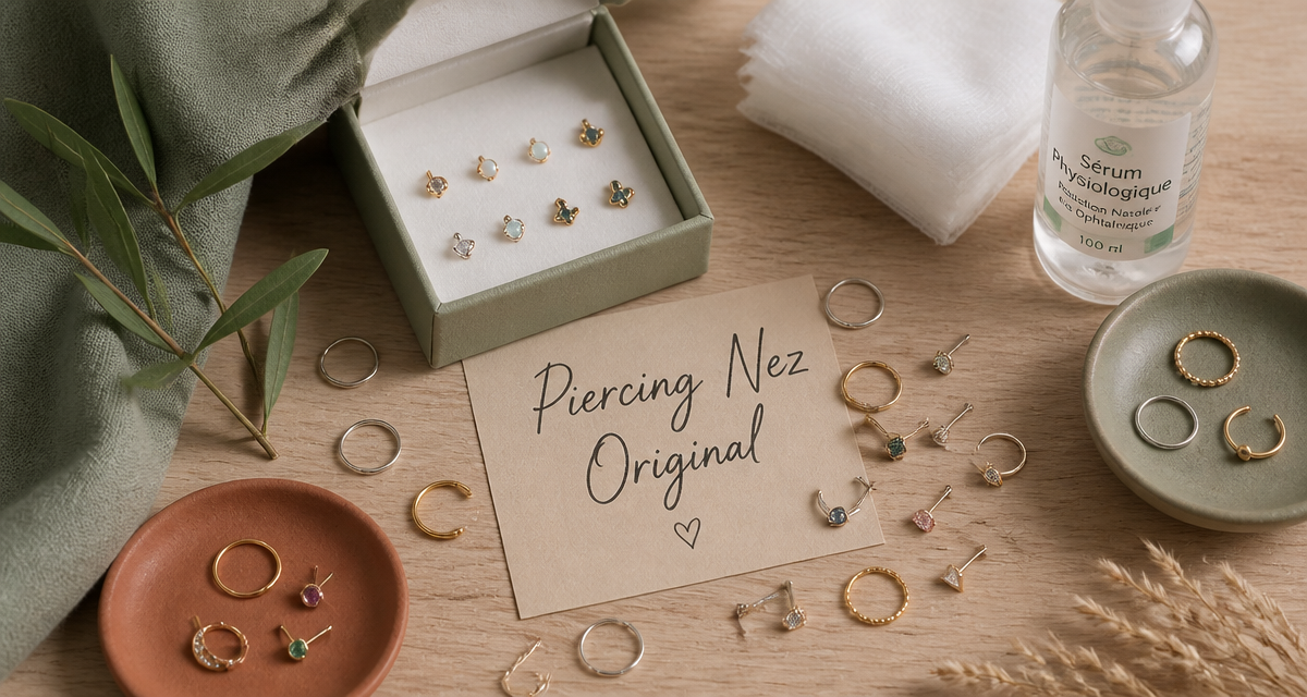 piercing nez original bijoux titane or et accessoires cicatrisation