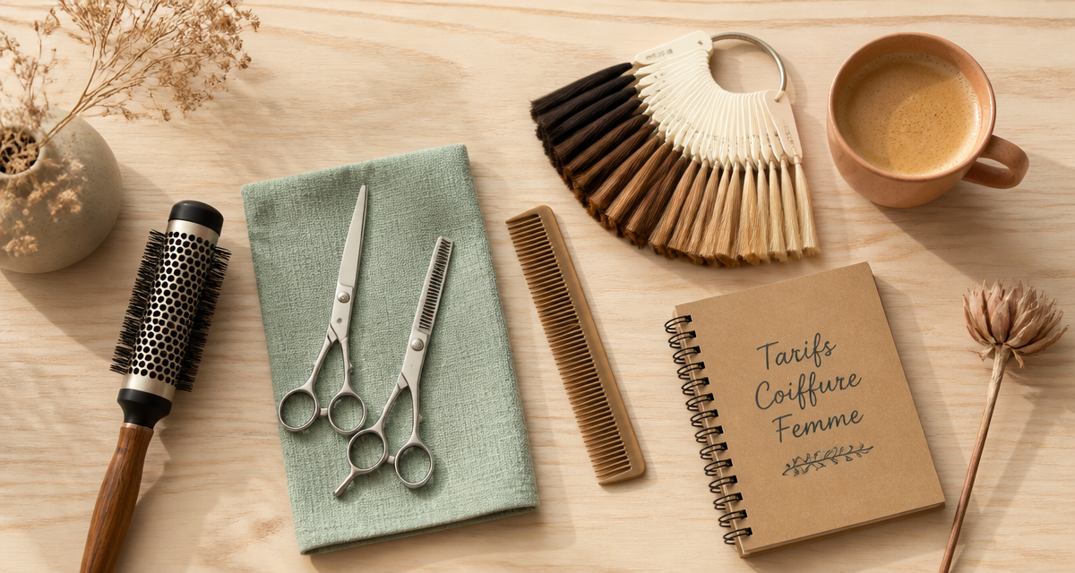 tarif coiffeur femme outils salon coiffure