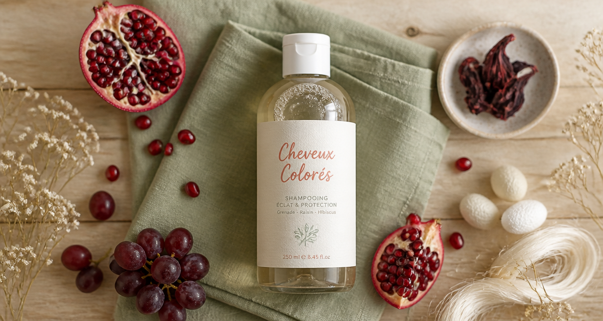 meilleur shampoing cheveux colorés flacon ingrédients naturels