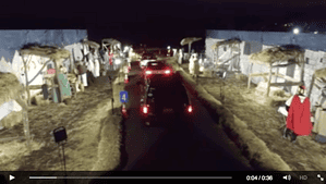 Drive-thru Christmas drone video