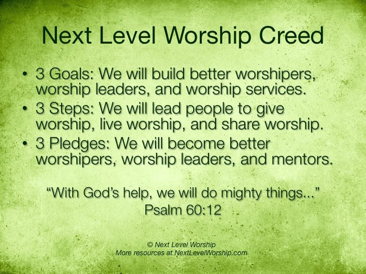 worship ministry creed