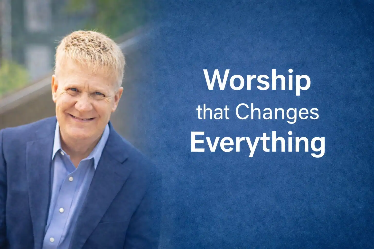 Inspirational speaker at NLW International event promoting worship and spiritual transformation.