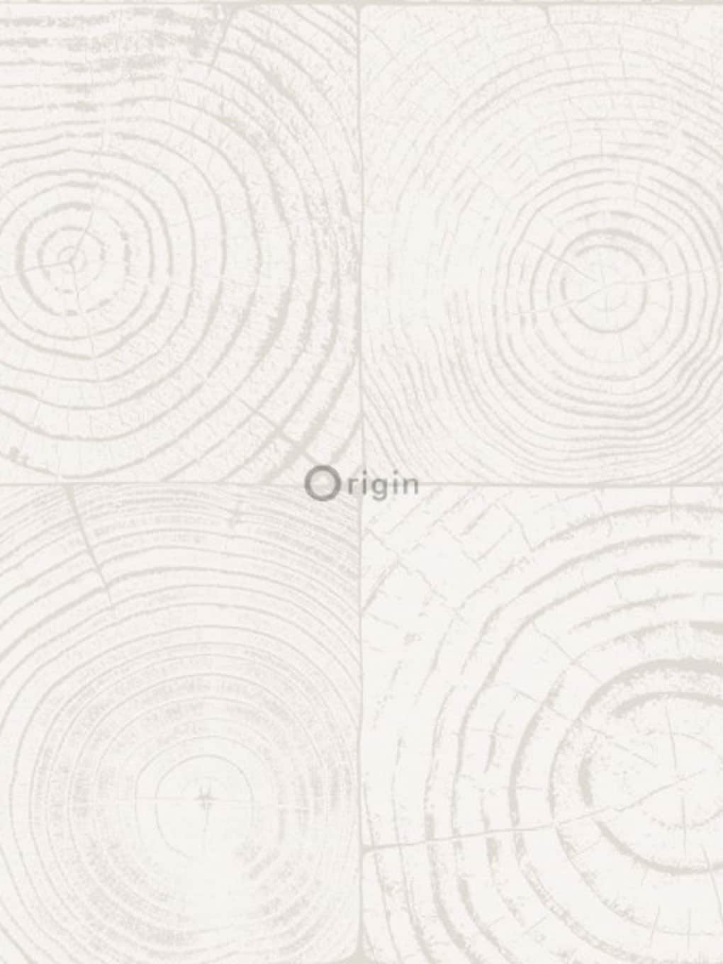 Close-up of light-colored wooden tree rings for interior decor.