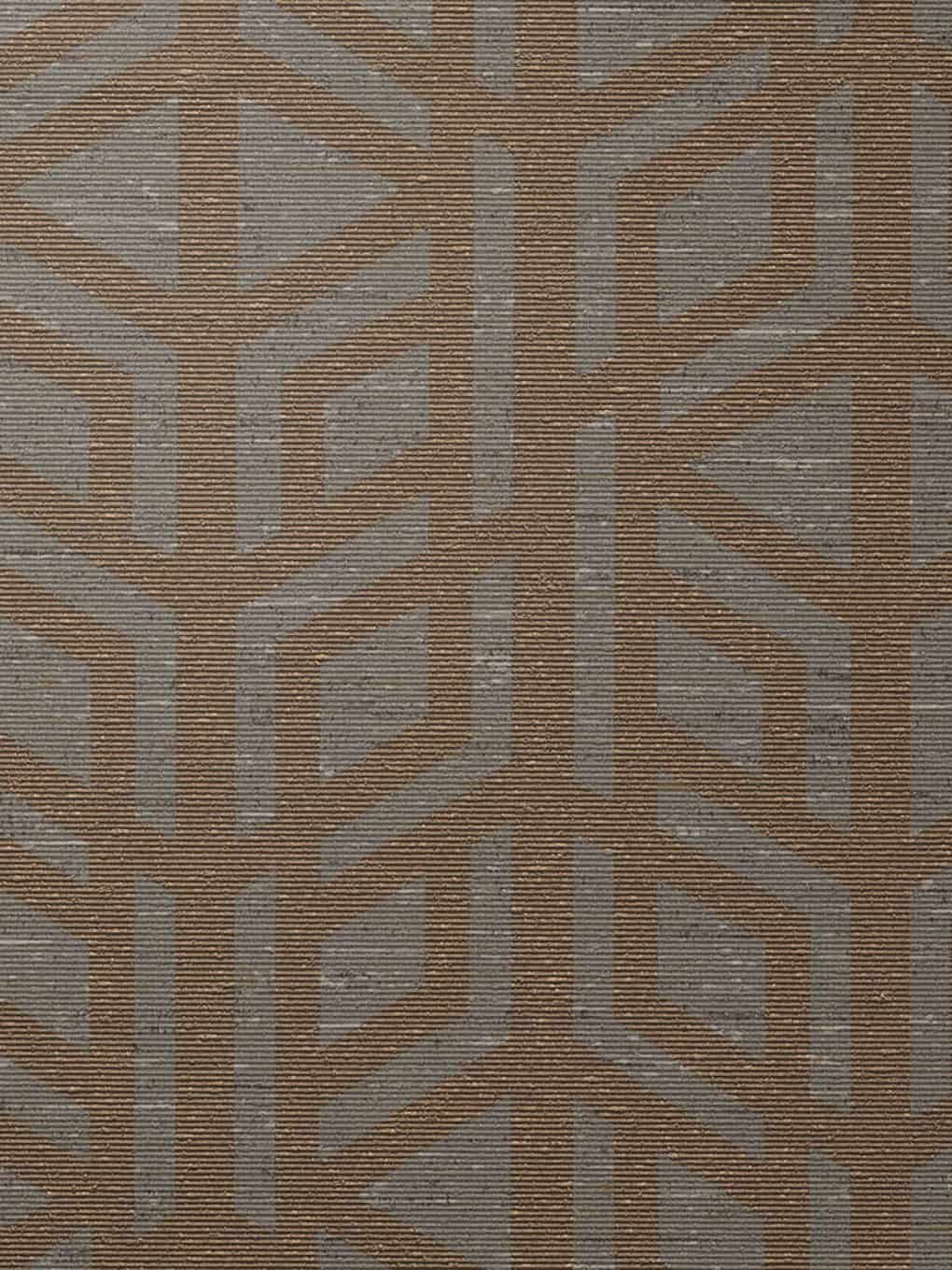 Stylish geometric patterned rug in neutral tones, perfect for contemporary home interiors.