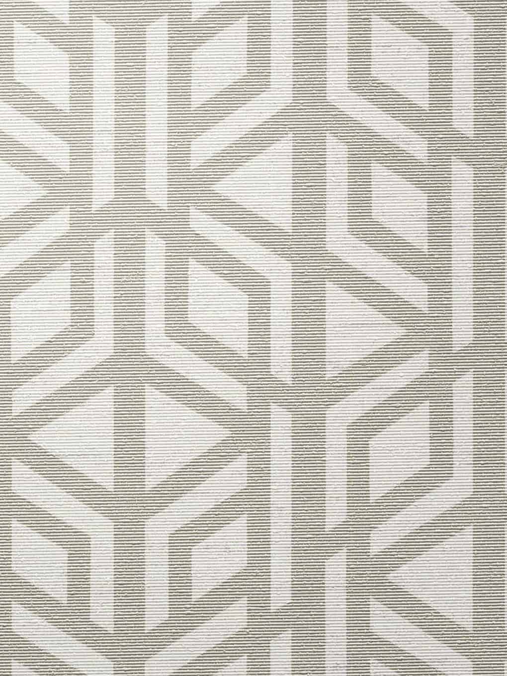 Contemporary geometric patterned rug in neutral tones for stylish home decor.