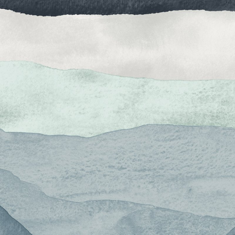 Watercolor abstract art with soft blue and gray tones, perfect for modern home decor.