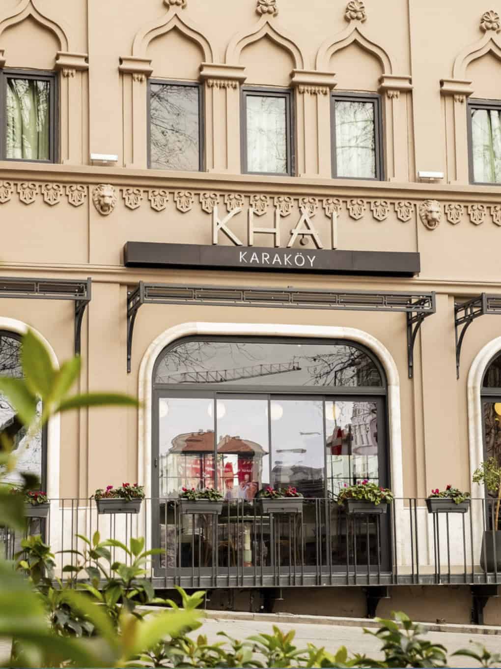 Khai Hotel Karaköy exterior with historic architecture and modern design elements.