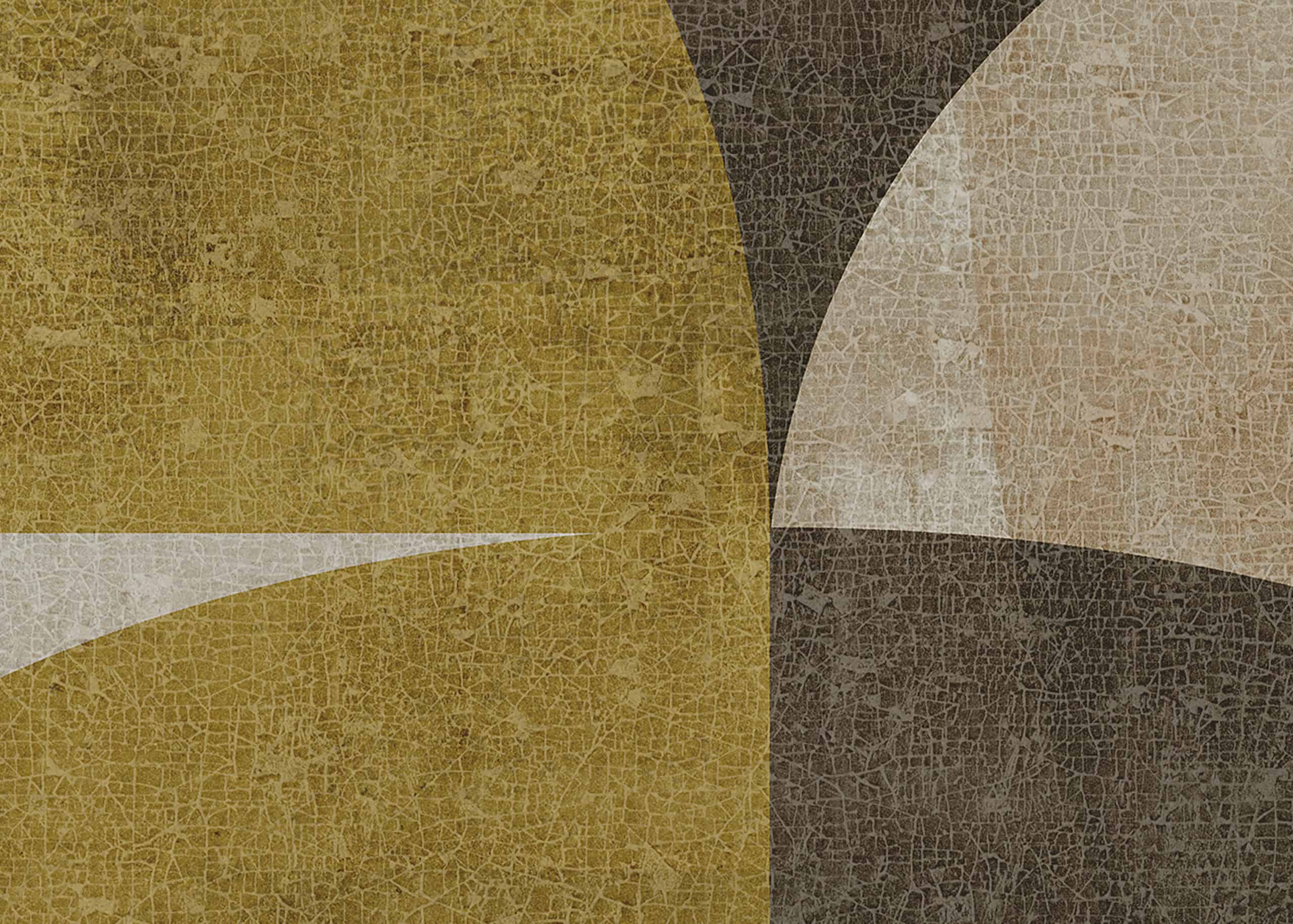 Abstract mosaic wall art with earthy tones for stylish interior design.