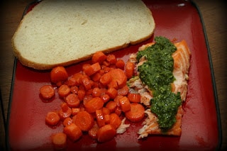 Grilled Salmon with Fresh Herb Pesto