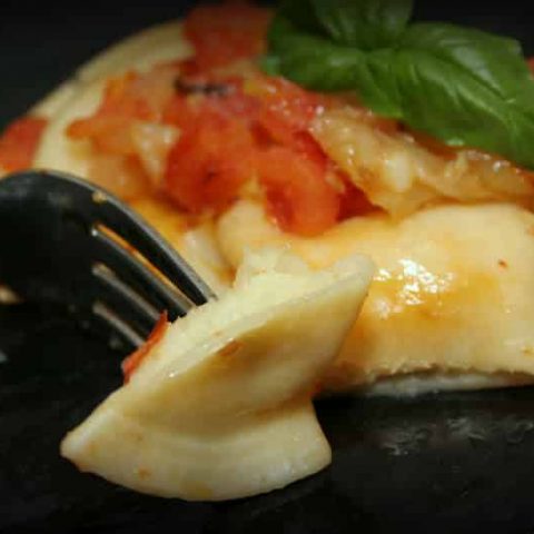 Italian Pierogi with Garlic, Tomatoes, and Basil | The Not so Modern Housewife Italian Pierogi