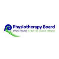 Physiotherapy Board of New Zealand logo, health and professional registration symbol for physiotherapists.