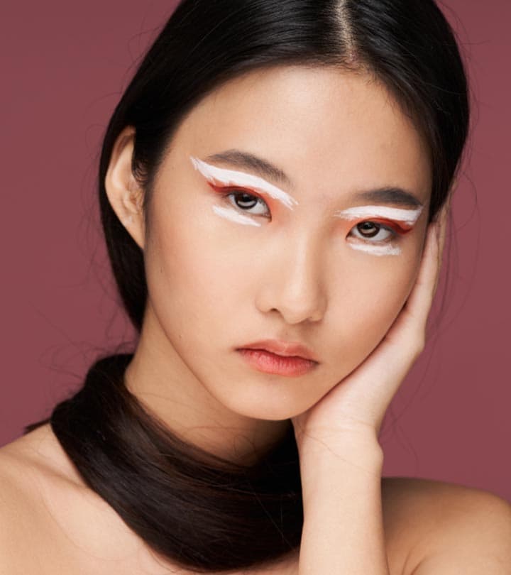 Make-up mit weißem Eyeliner