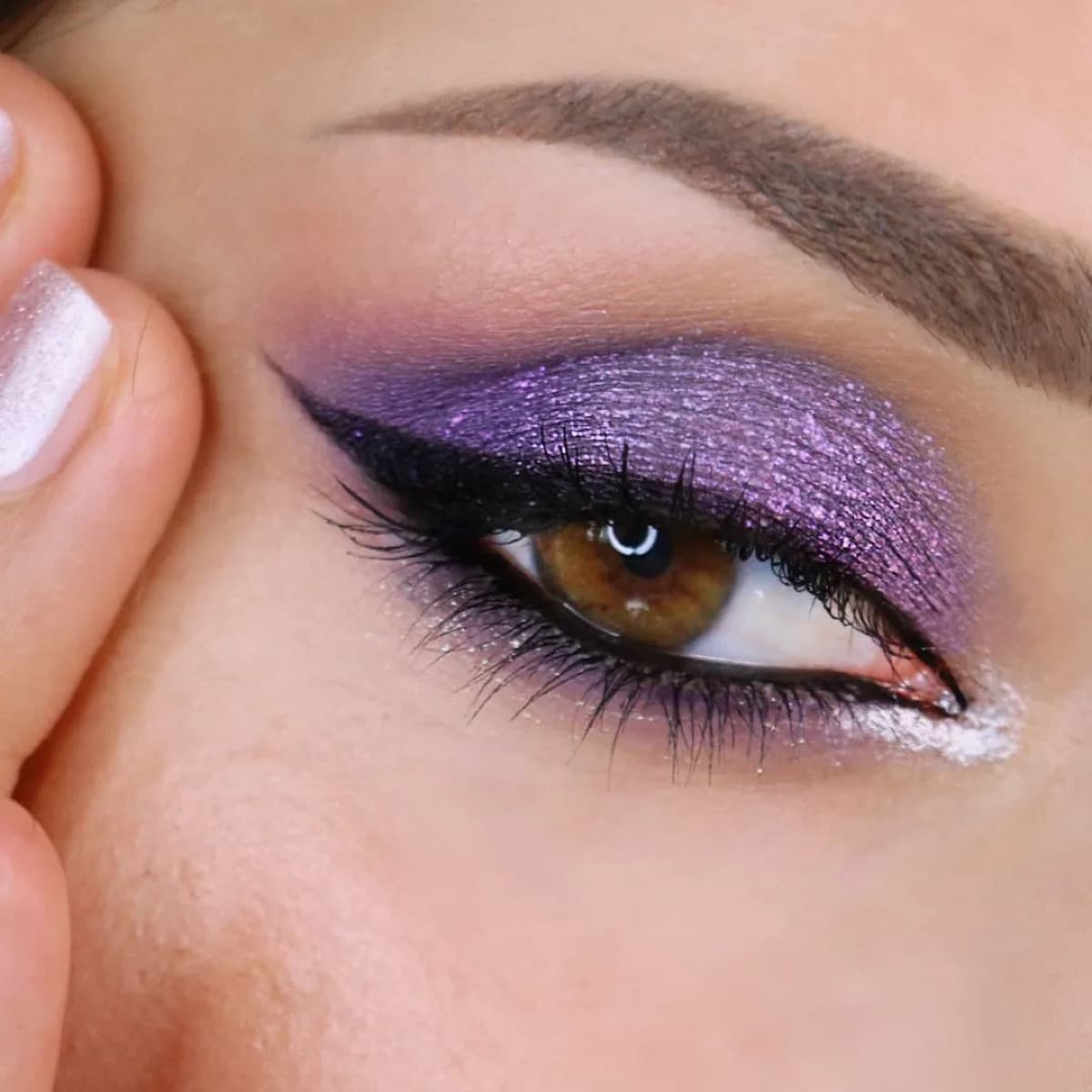lila Augen-Make-up