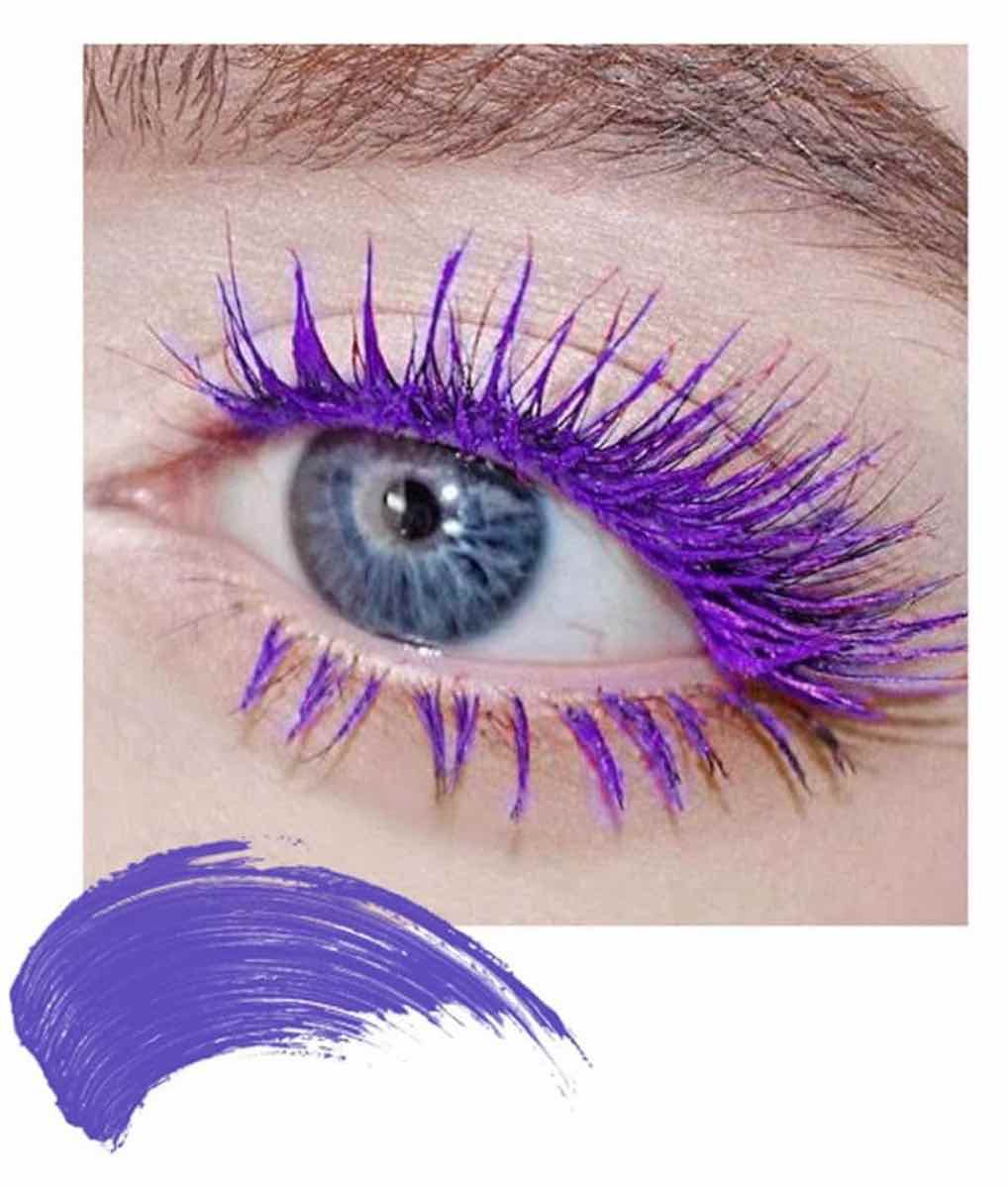lila Wimperntusche