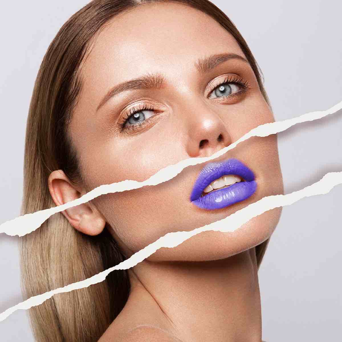 lila Lippen
