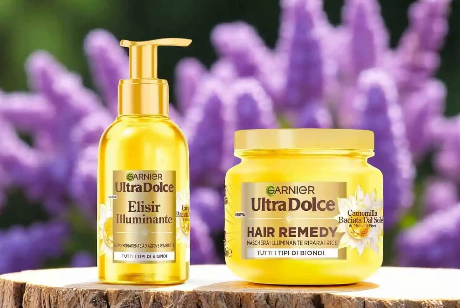 Garnier Ultra Dolce Camomilla Elisir Illuminante e Maschera Hair Remedy Riparatrice