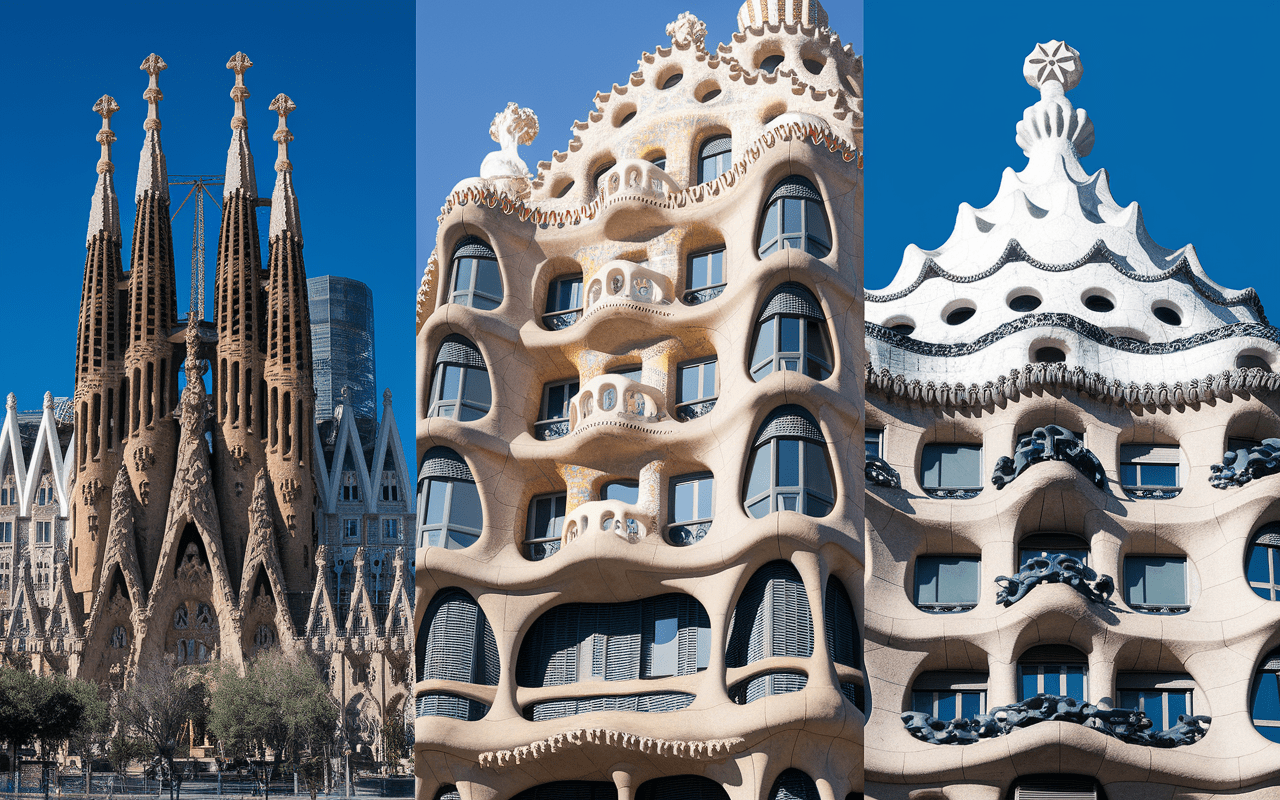 Monuments Sagrada Familia, Casa Batlló, Parc Güell, La Pedrera