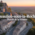 Vue aérienne de Beaulieu-sous-la-Roche, village vendéen