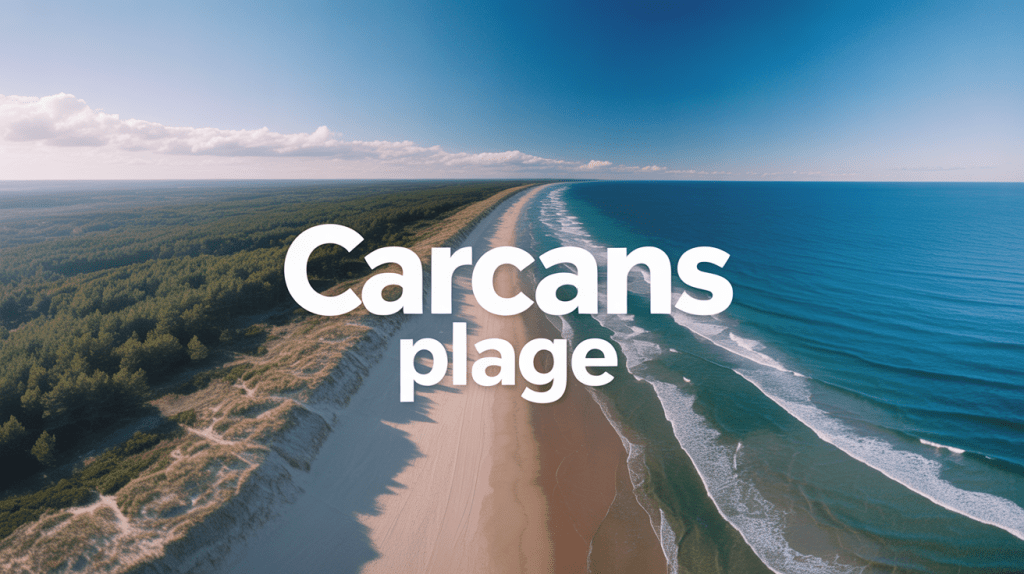Plage de Carcans, sable fin, dunes, forêt de pins et océan Atlantique