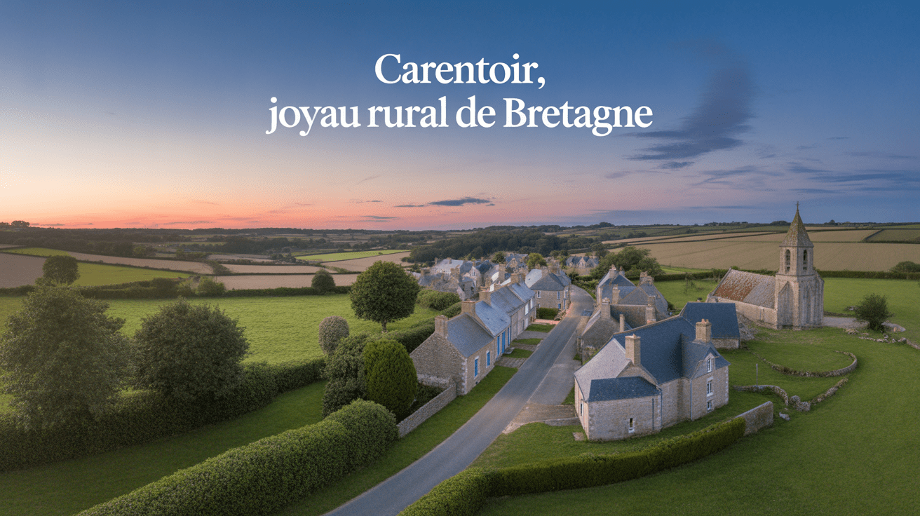 Carentoir village breton panorama rural
