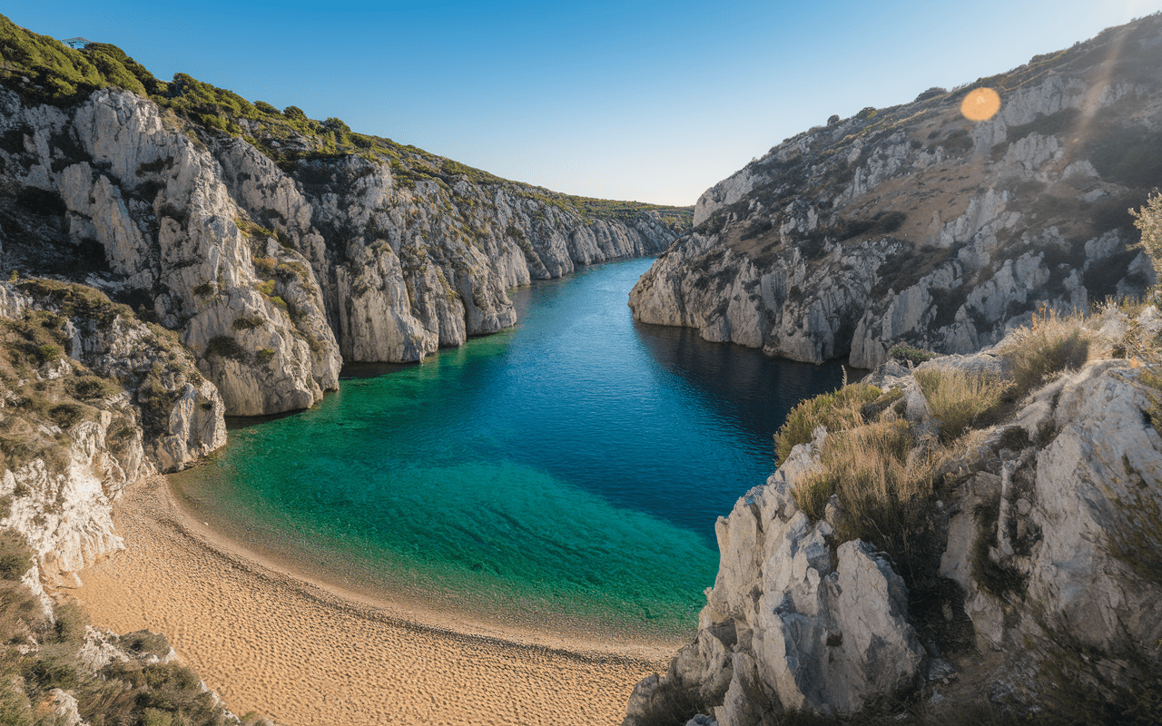 Méandre émeraude du Cirque de Gens à Chauzon
