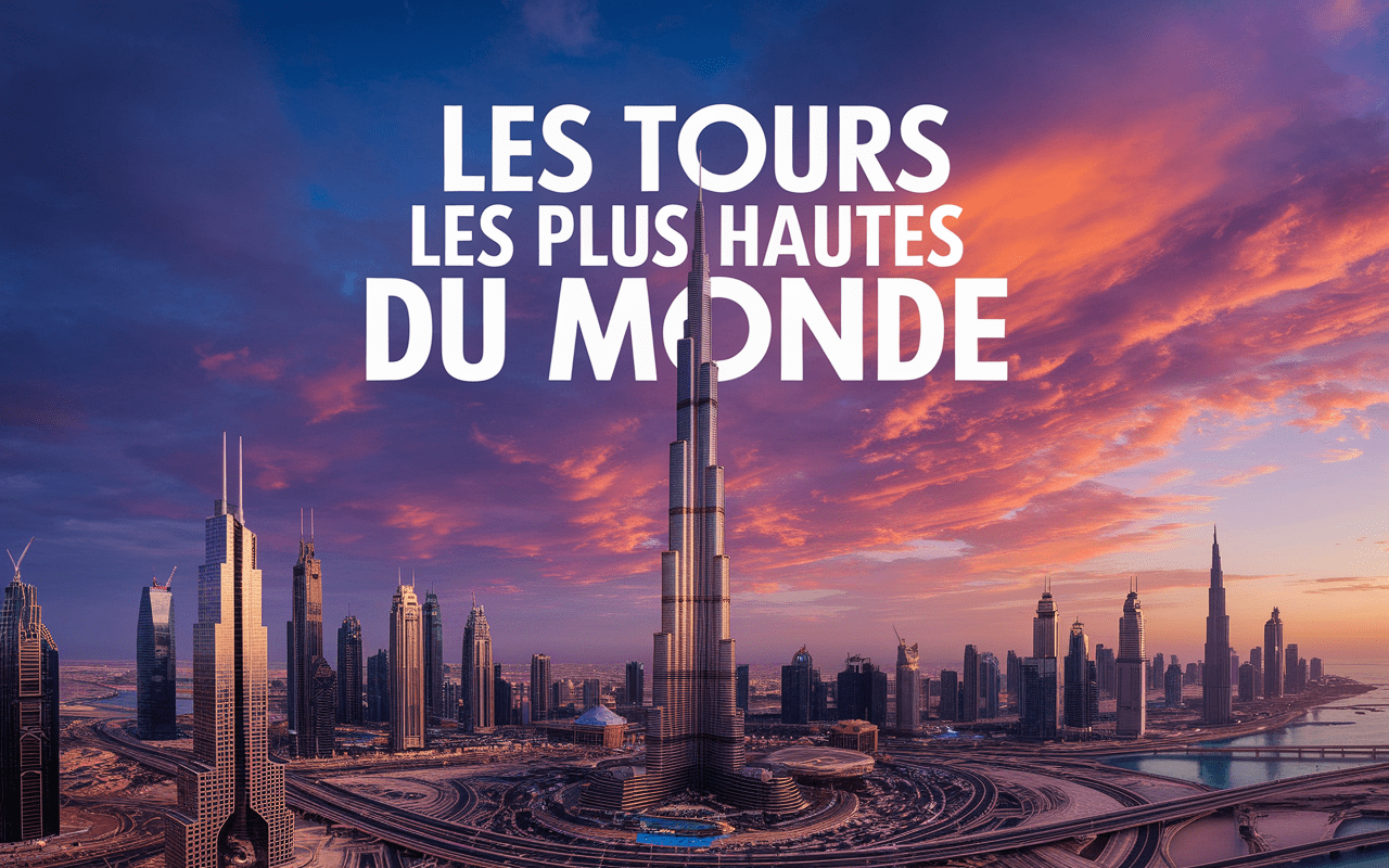 Panorama gratte-ciel mondiaux avec Burj Khalifa