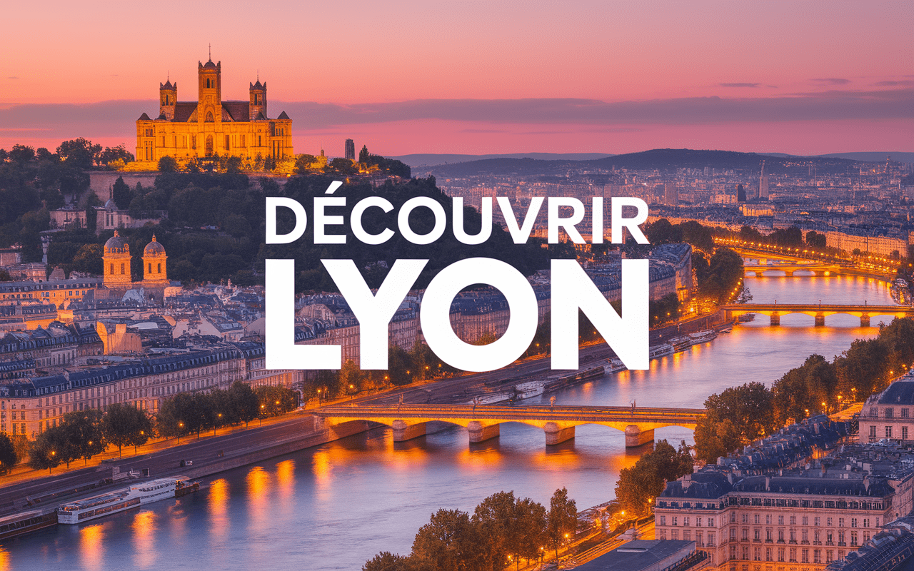 Vue panoramique de Lyon avec Fourvière et Vieux-Lyon