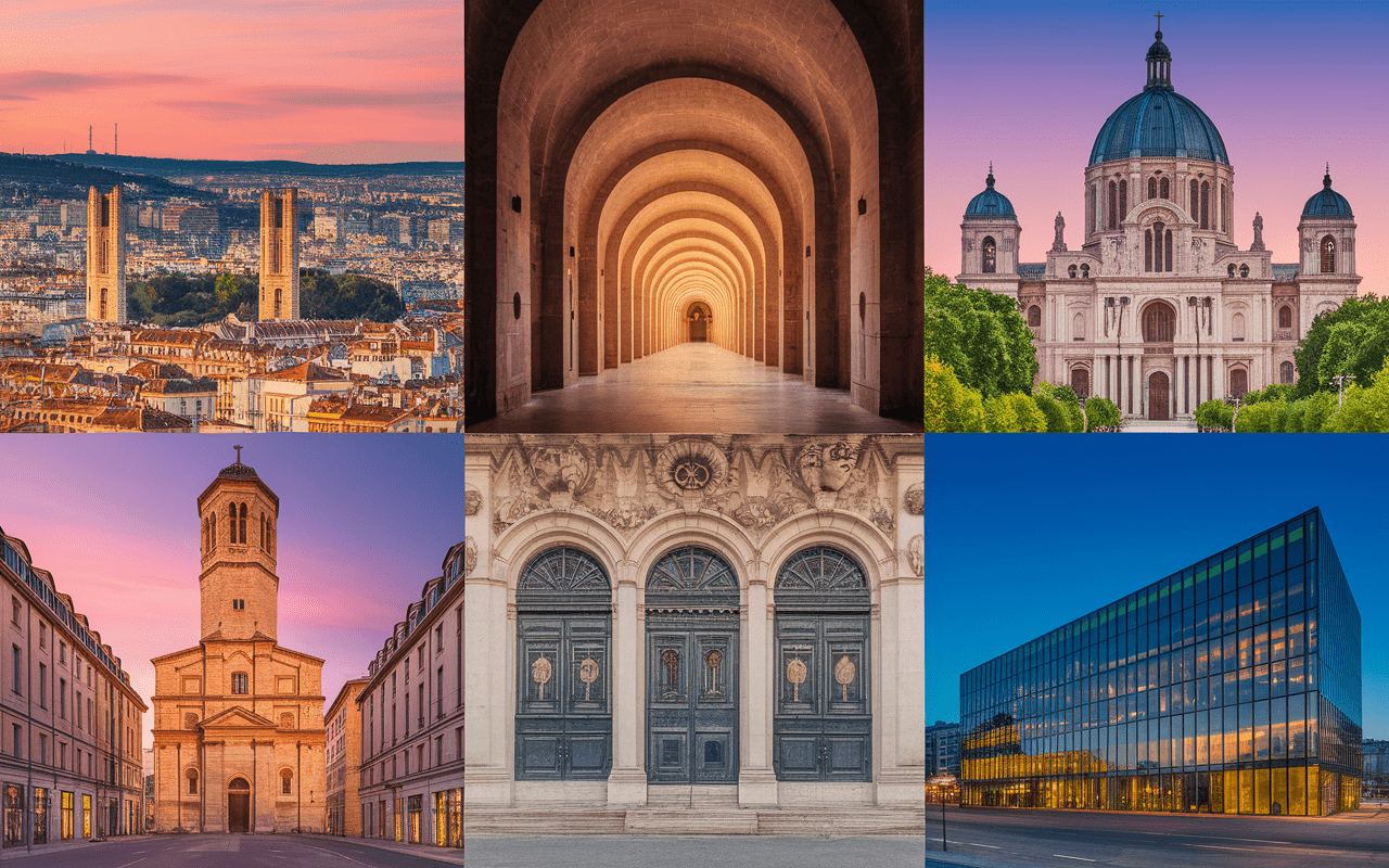 Monuments principaux de Lyon en un coup d'œil