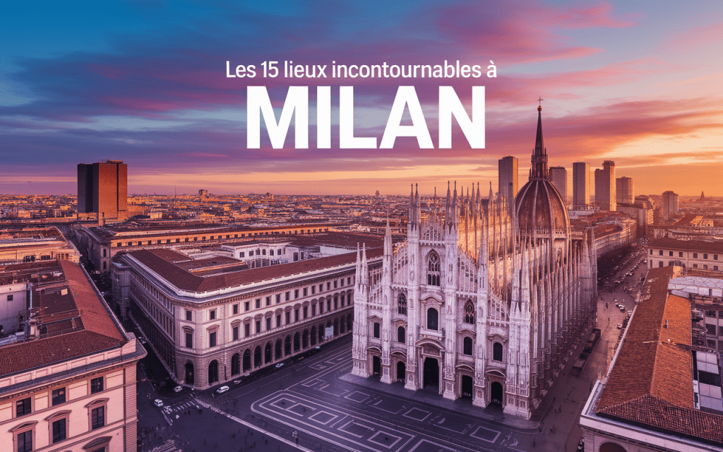 Vue aérienne de Milan avec Duomo et skyline moderne