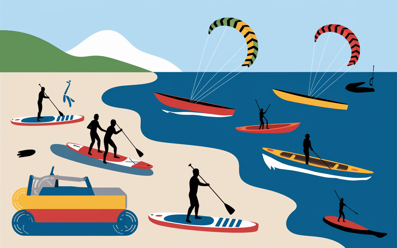 Paddle, canoës et kite-surf sur la plage du Havre