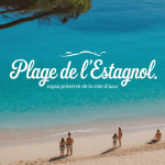 Plage de l'Estagnol - sable blanc, eau turquoise, pinède méditerranéenne