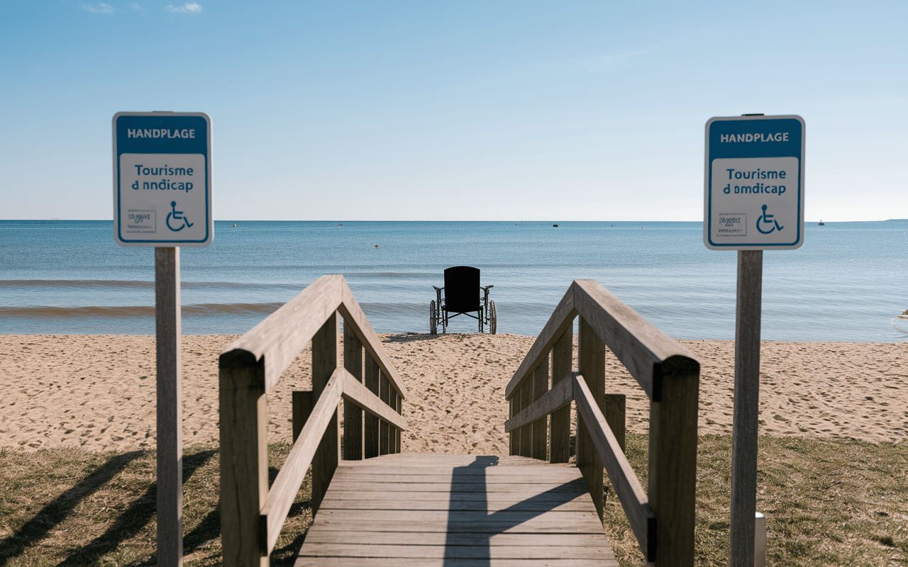 Rampe d'accès handicap à la plage du Petit Nice