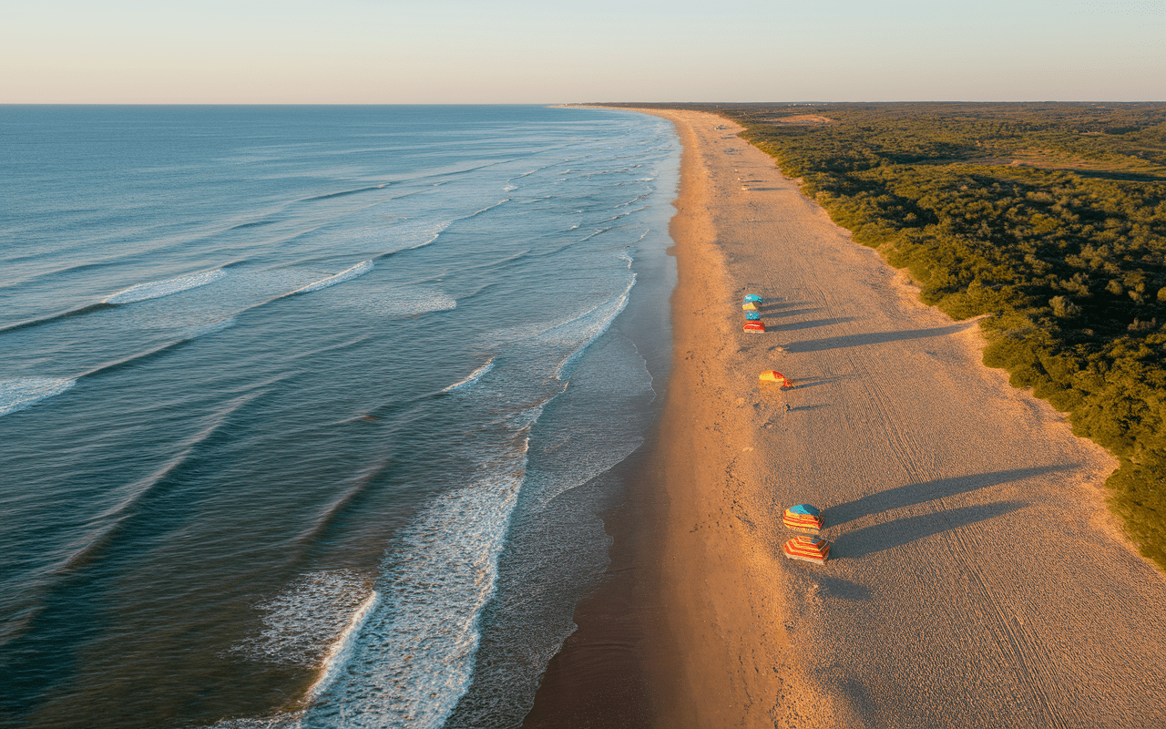 Plage du Petit Nice entre océan et forêt de pins