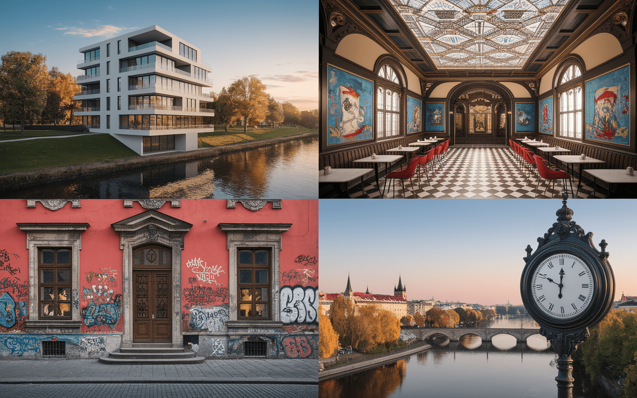 Lieux alternatifs de Prague : Maison dansante, mur John Lennon