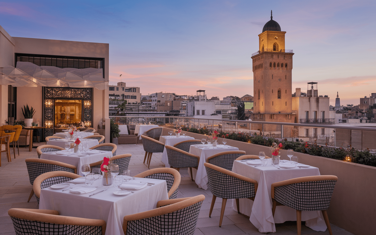 Terrasse élégante avec vue sur la Tour de Galata