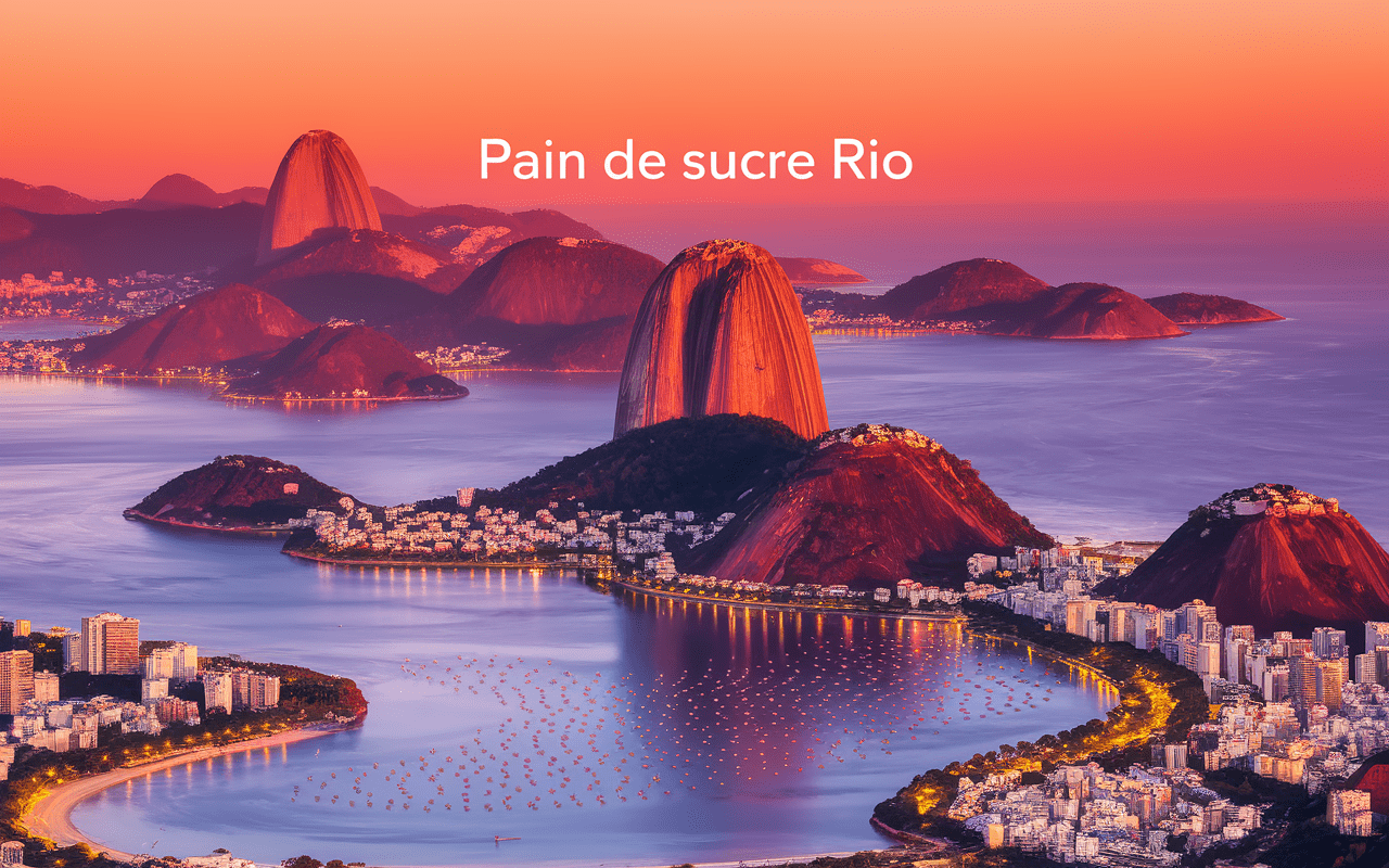 Vue panoramique Pain de Sucre Rio baie Guanabara