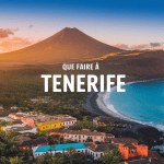 Vue panoramique de Tenerife avec Teide, plages et villages